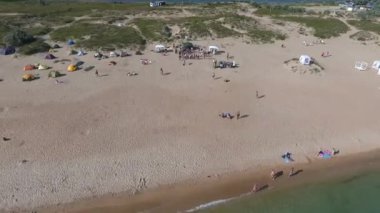 Kumsal partisi yaz deniz eğlence plajı