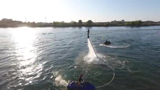 Jet ski wyścigi wodne ekstremalne sportowe Wideo Stockowe