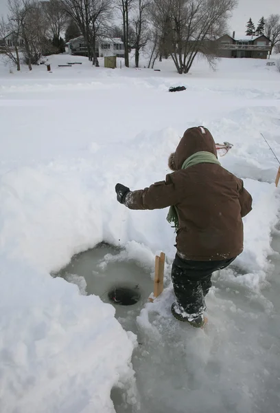 Pêche sur glace — Photo