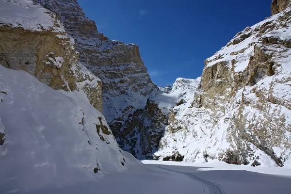 Himalayan spänner i vinter — Stockfoto