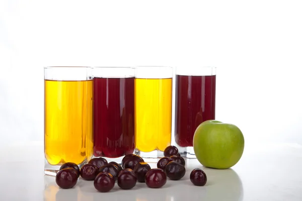 Cherry and apple juice — Stock Photo, Image