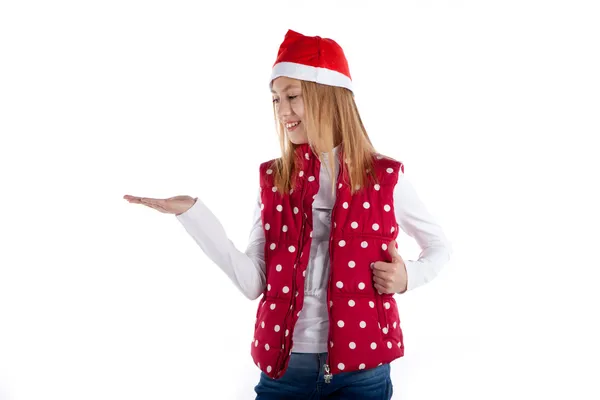 Ragazza con regalo di Natale — Foto Stock