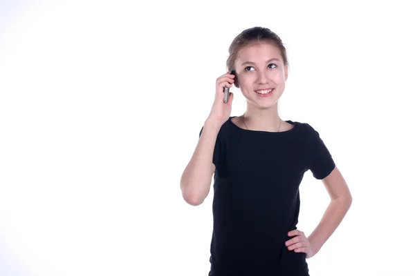 Adolescente hablando por teléfono — Foto de Stock