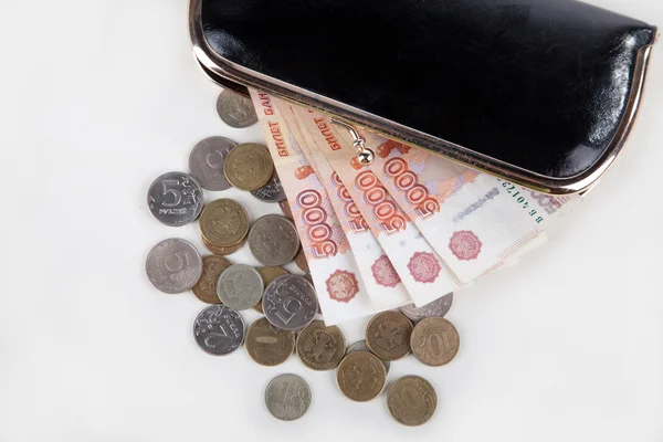 Siyah çanta para Rublesi