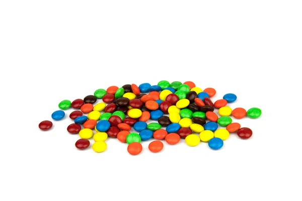 Colorful Chocolate Out Focus White Background — Foto de Stock