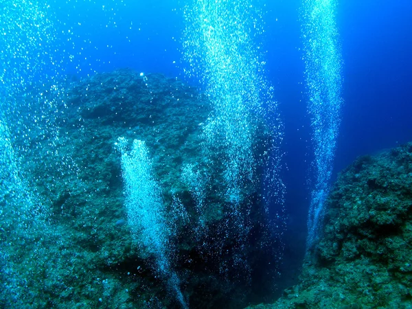 Víz alatti buborékok — Stock Fotó
