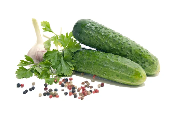 Friss zöldségek fehér alapon — Stock Fotó
