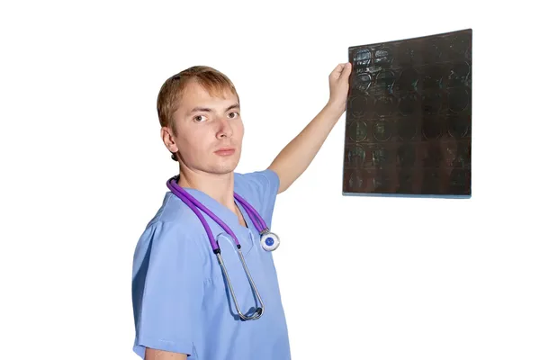 Doctor with x-ray image — Stock Photo, Image