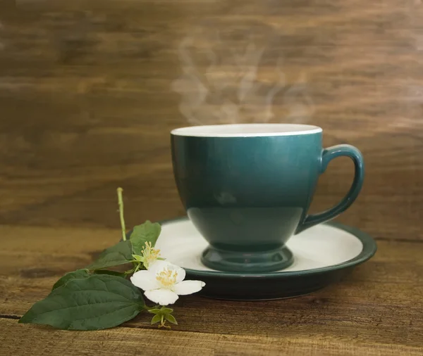 Kopje thee met jasmijn — Stockfoto
