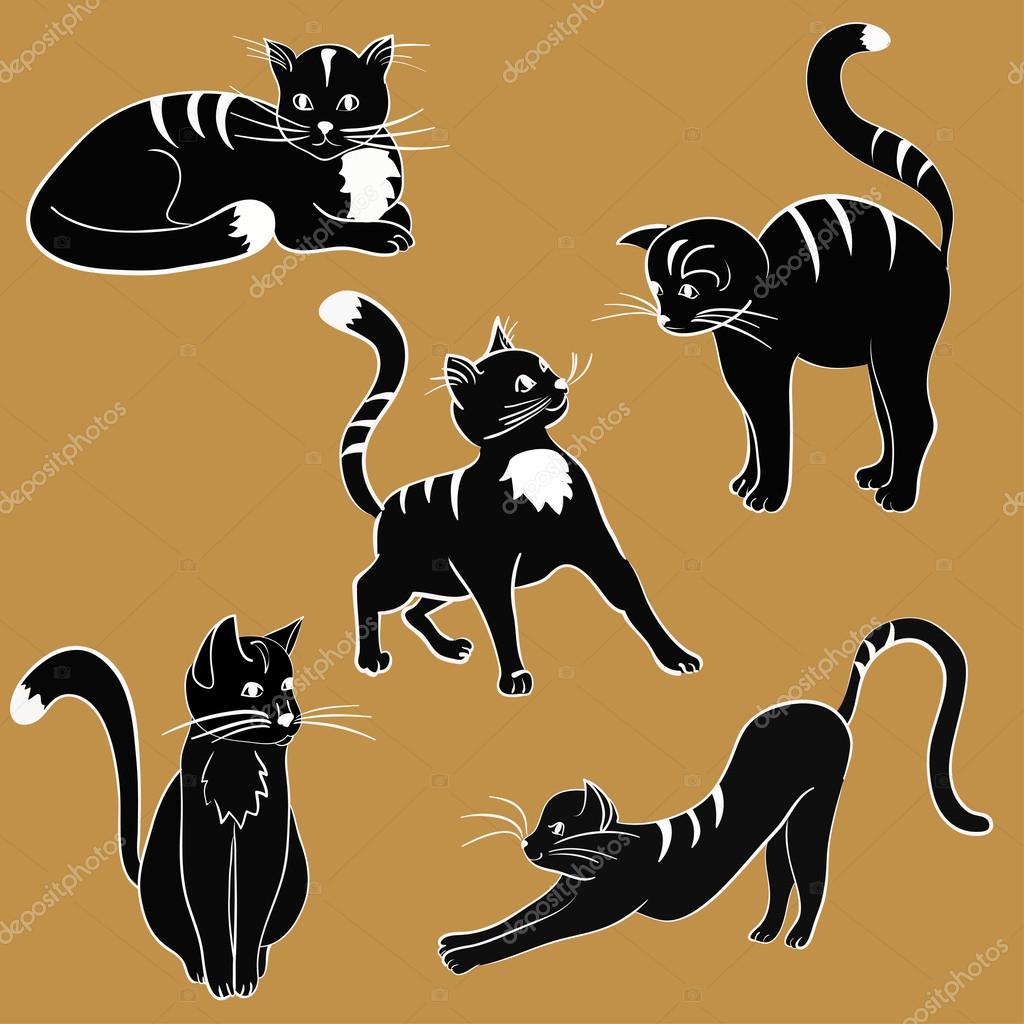 Kedi resimleri — Stok Vektör © Kateynazakorko 43304827