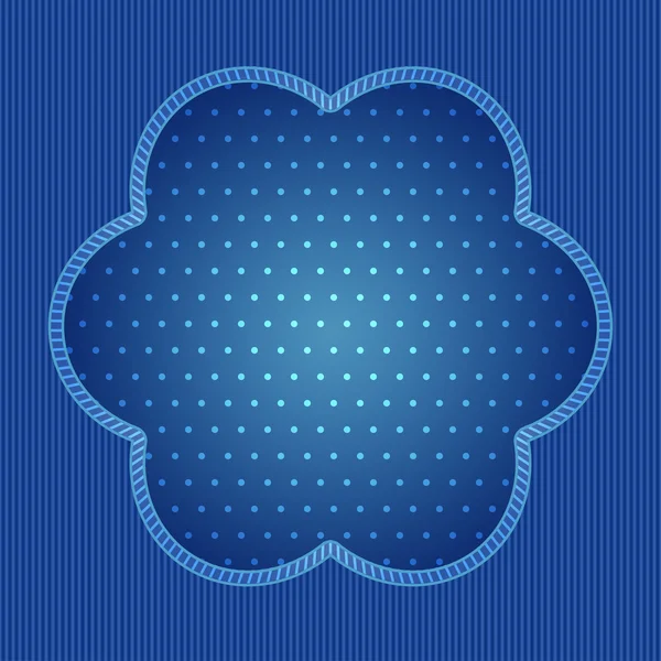 Modré pozadí s pruhem a polka dot pattern - vektorové ilustrace — Stockový vektor