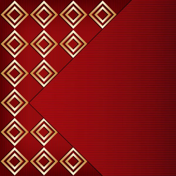 Bruine achtergrond met gouden patroon - vectorillustratie — Stockvector