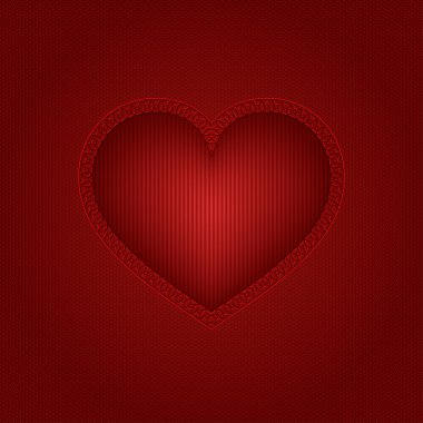 kırmızı arka plan ile kalp - vektör çizim