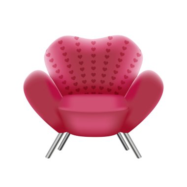 Beyaz arka planda - vektör çizim pembe tekli