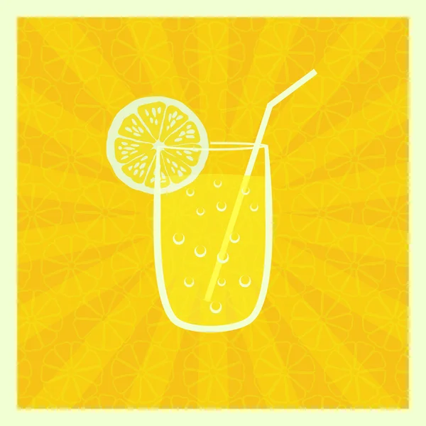 Fond avec jus en verre - illustration vectorielle — Image vectorielle