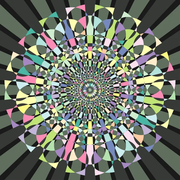 Kreisförmiges dekoratives geometrisches Muster - Vektorillustration — Stockvektor