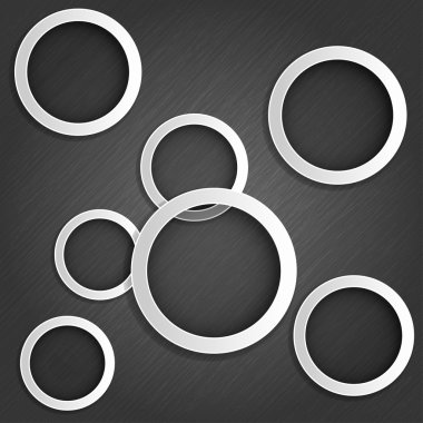 Metalik arka plan rings - vektör çizim ile