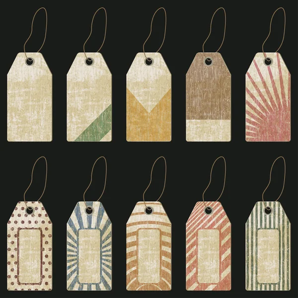 Grunge Etiketler - vektör çizim