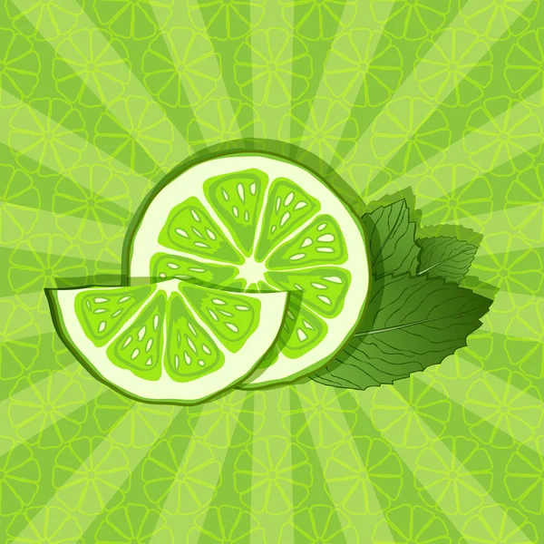 Lime and mint background — Stock Vector