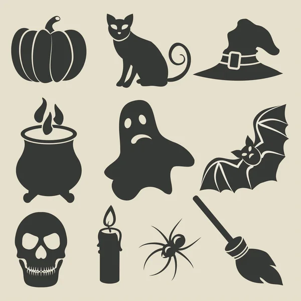 Ensemble d'icônes Halloween — Image vectorielle