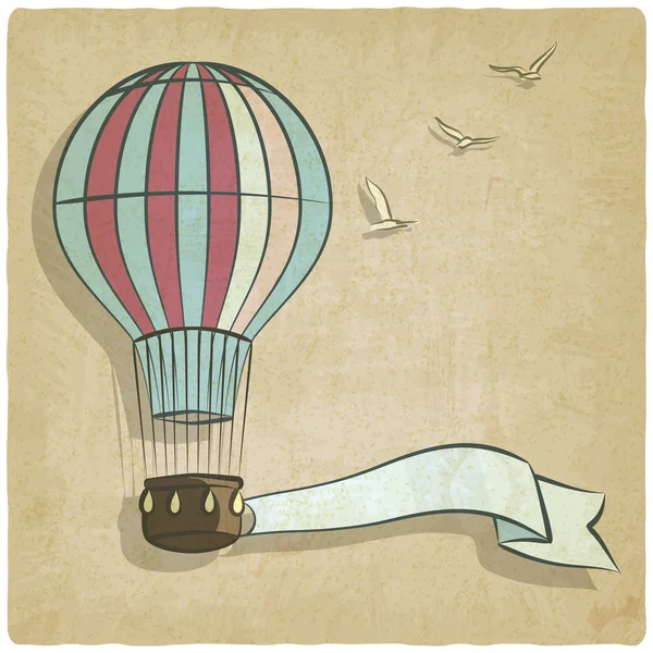 Ρετρό φόντο με αερόστατο — Διανυσματικό Αρχείο
