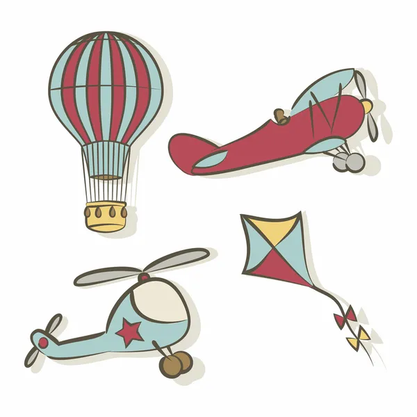 Conjunto de iconos de vuelo — Archivo Imágenes Vectoriales