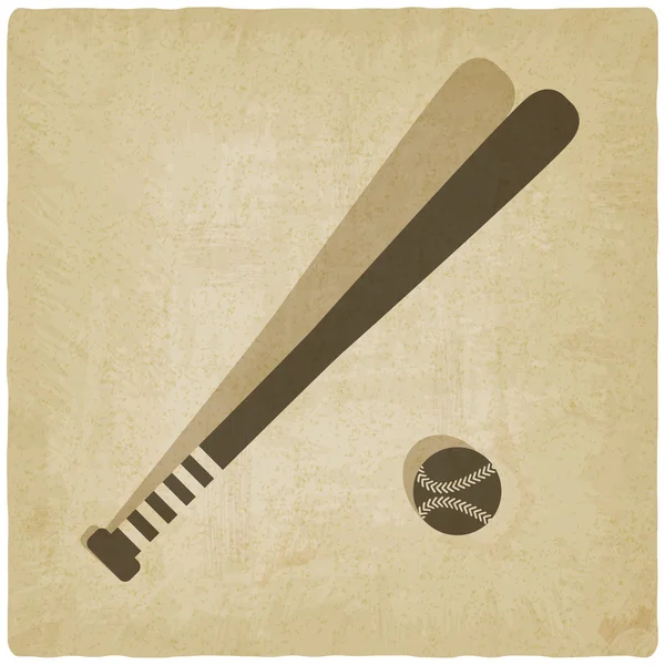 Sport baseball logo old background — Stock Vector