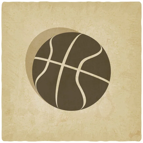 Sport basketball logo old background — Stock Vector