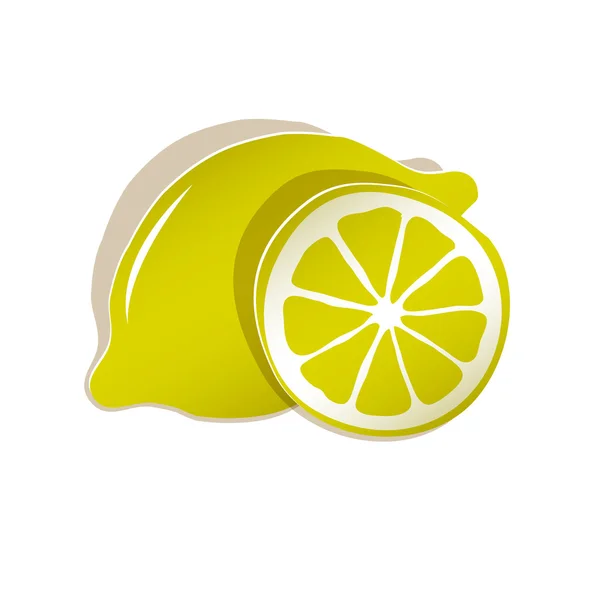 Zitronen-Symbol aus Papier — Stockvektor