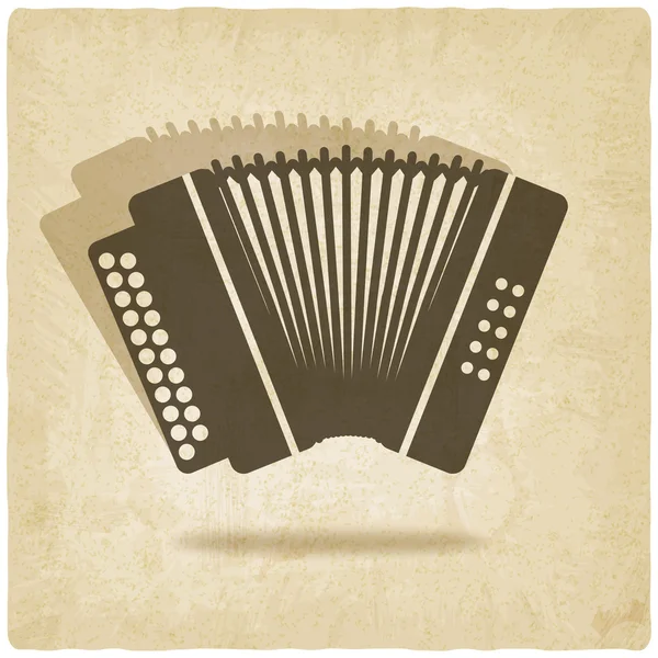 Accordion old background — Stock Vector