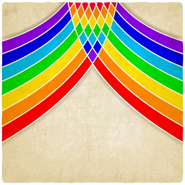 Rainbow eski arka plan — Stok Vektör