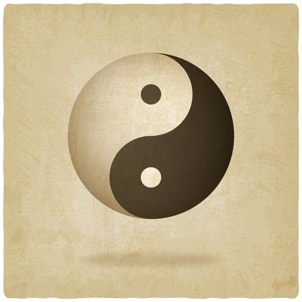 Yin yang vieux fond — Image vectorielle