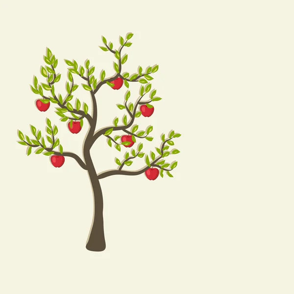 Elma ağacı arka plan — Stok Vektör