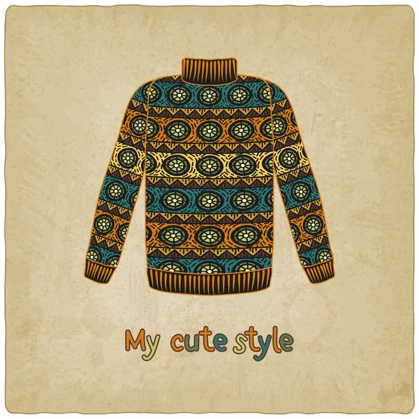 Lindo suéter viejo fondo — Archivo Imágenes Vectoriales