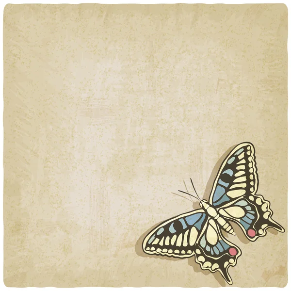 Butterfly machaon old background — Stock Vector