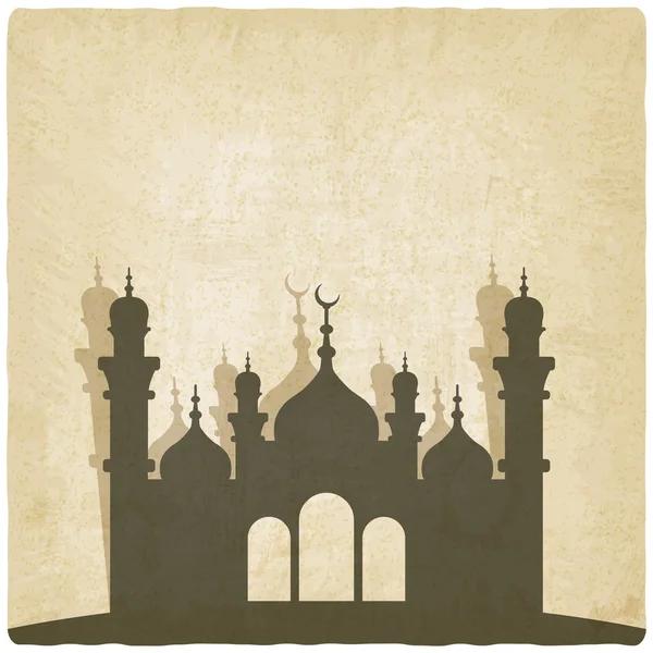 Islamic mosque old background — Stock Vector