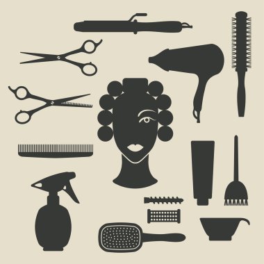 Kuaför Icons set