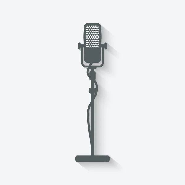 Retro-Mikrofon — Stockvektor