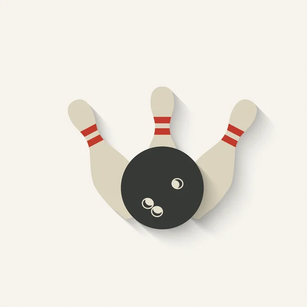 Icono del deporte de bolos — Vector de stock