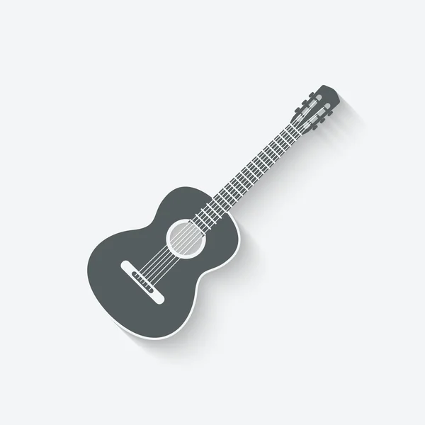 Gitar müzik simgesi — Stok Vektör