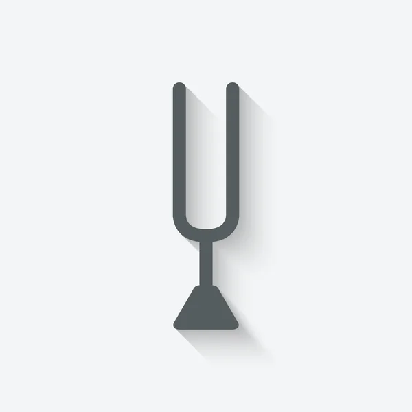 Tenedor de sintonía icono — Vector de stock