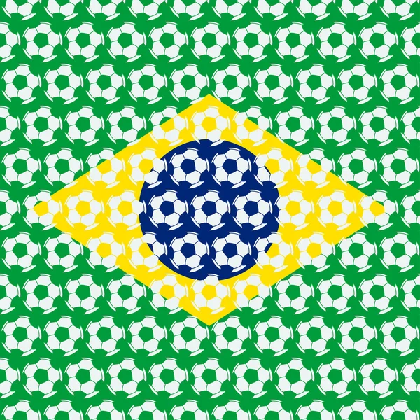 Brésil fond de football — Image vectorielle