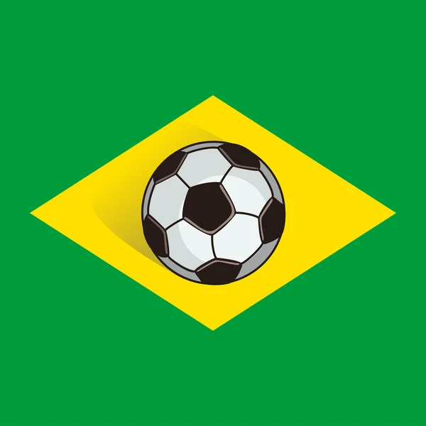 Brazil soccer background — Stock Vector