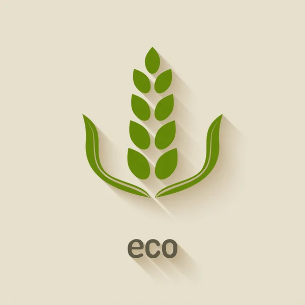 Ícone ecológico verde — Vetor de Stock