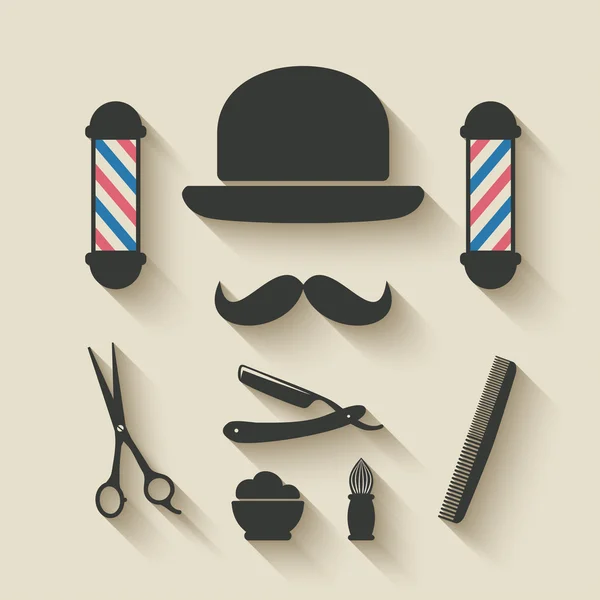 Barber icon set Royalty Free Stock Vectors