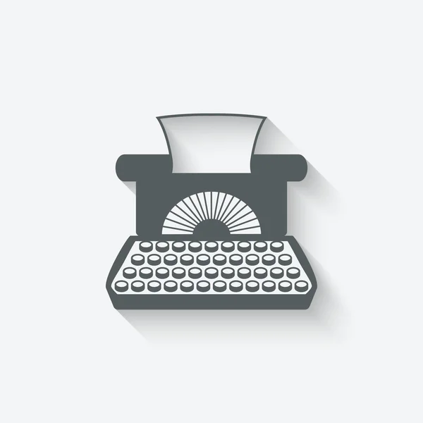 Élément de conception de machine à écrire rétro — Image vectorielle