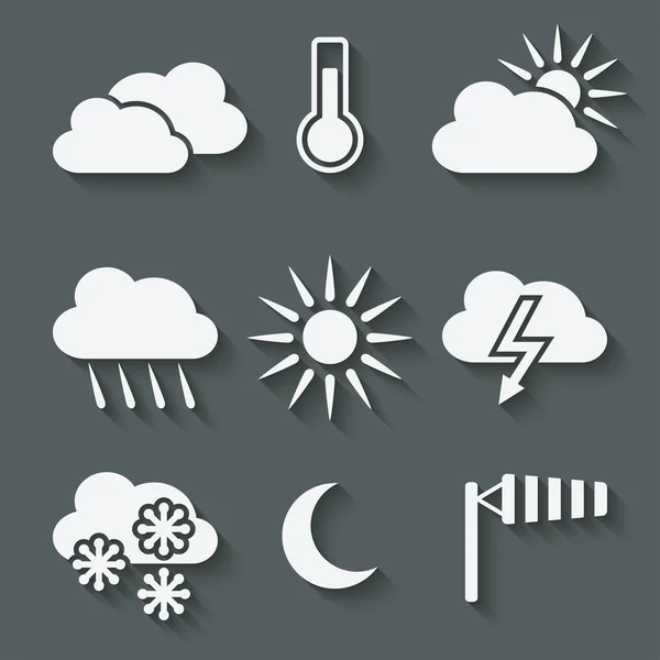 Weather icons set — Stock Vector