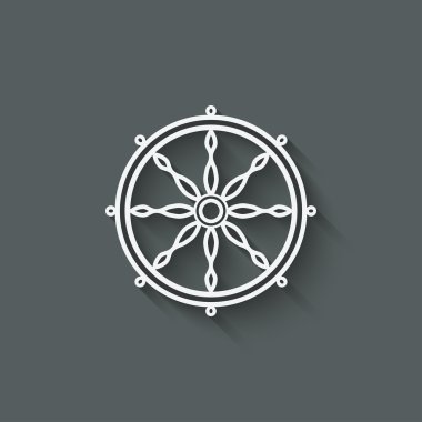 dharma wheel design element clipart
