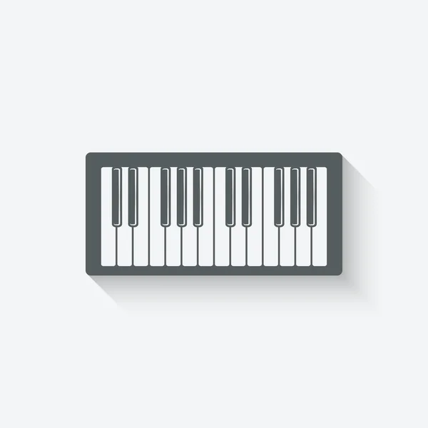 Elemento de diseño de música piano — Vector de stock