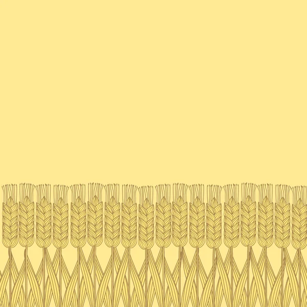 小麦丰收背景 — 图库矢量图片
